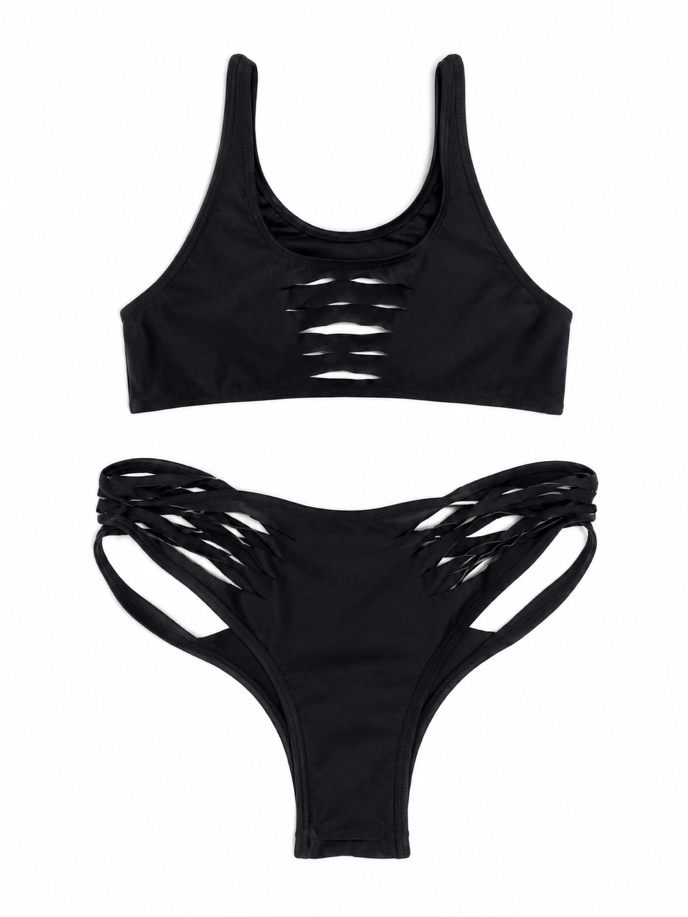 New Swimsuit Black 2 Piece, Small